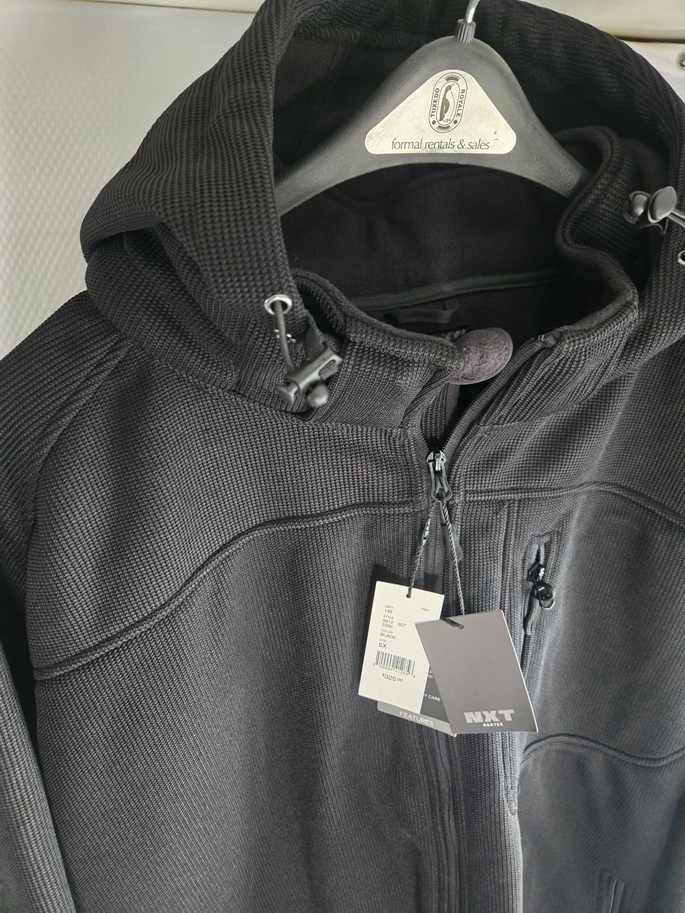 5X Nortek NXT Men’s Black Hooded Zip-Up Jacket Size 5X